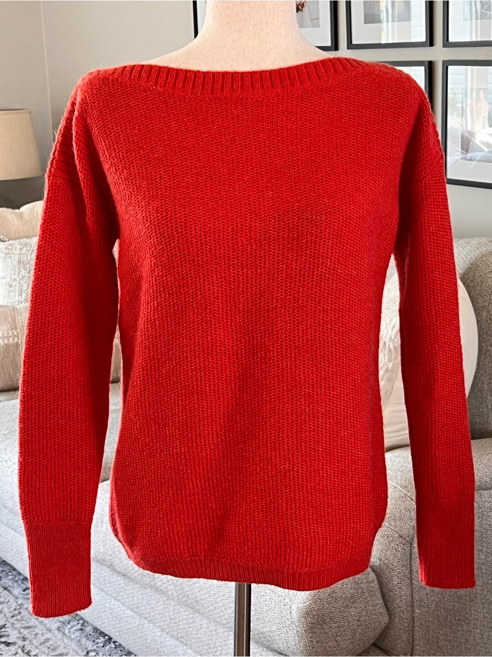 Banana Republic Textured Stitch Boat Neck Pullover Sweater Size Small Mohair